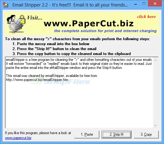 Email Stripper Screenshot 2