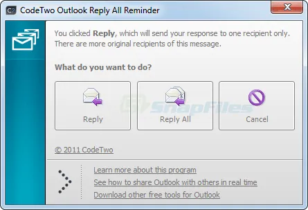 CodeTwo Outlook Reply All Reminder Screenshot 1