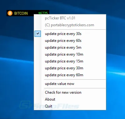 BITCOIN ticker Screenshot 2