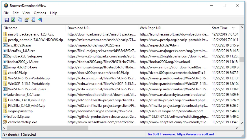 BrowserDownloadsView Screenshot 1