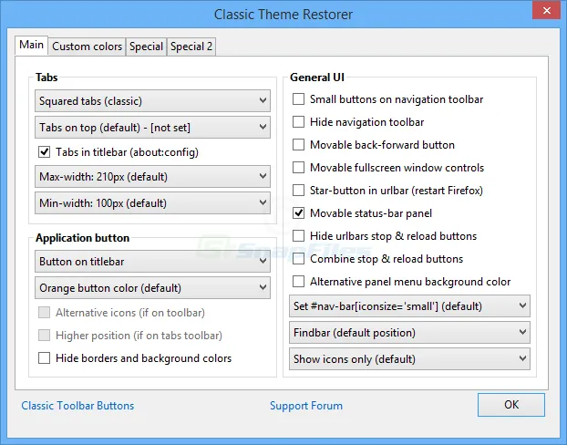 Classic Theme Restorer Screenshot 1