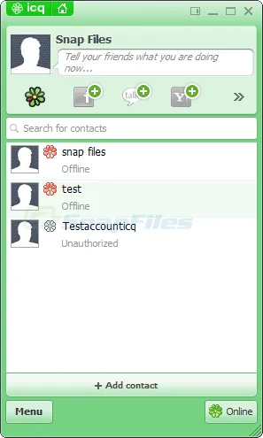 ICQ Screenshot 1