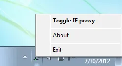 IE Proxy Toggle Screenshot 1