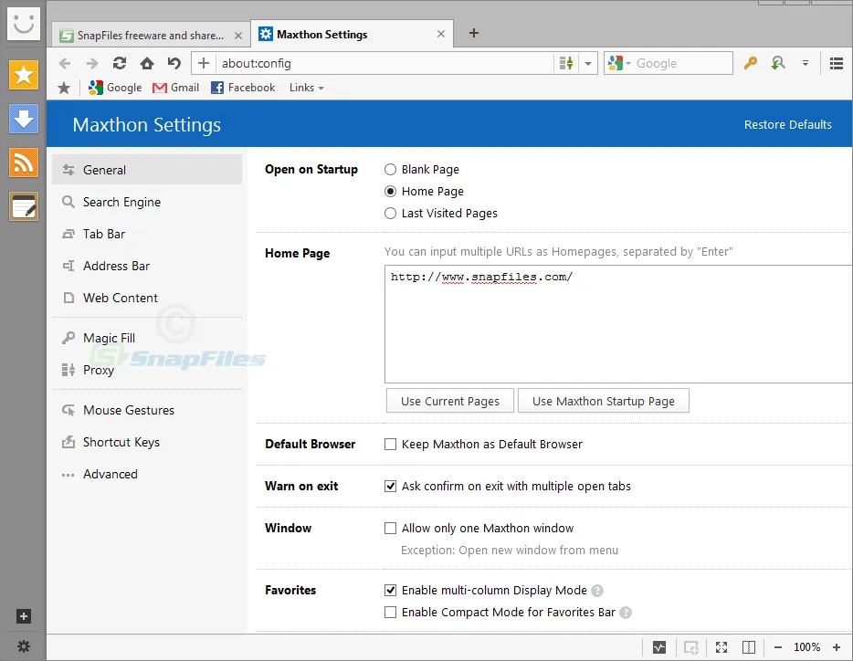 Maxthon Screenshot 2