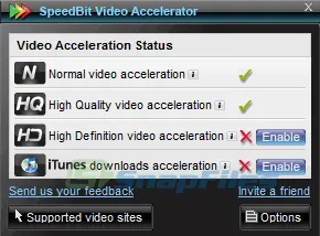 SPEEDbit Video Accelerator Screenshot 1