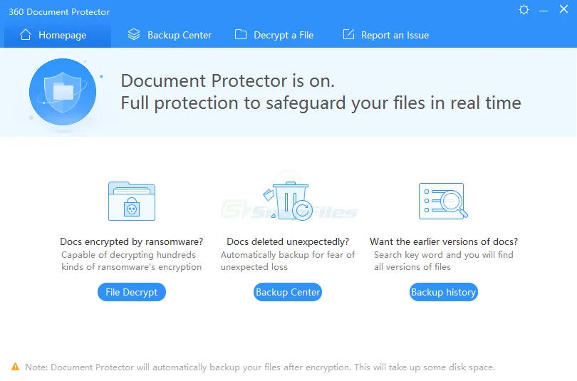 360 Document Protector Screenshot 1