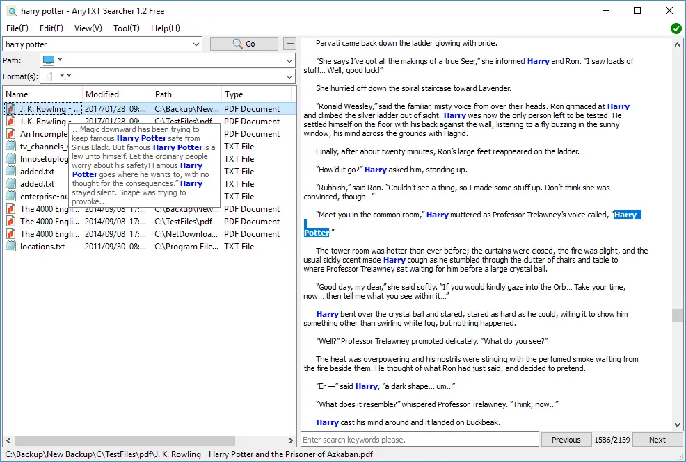 AnyTXT Searcher Screenshot 2