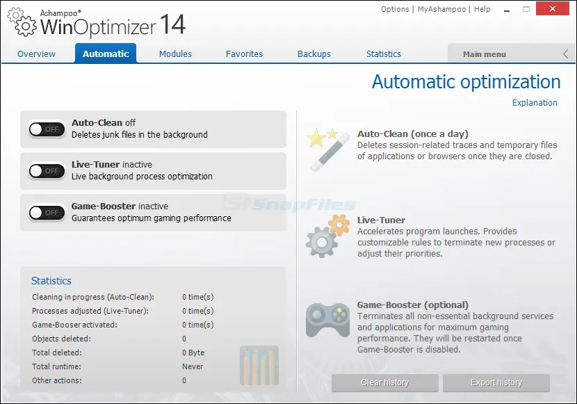 Ashampoo WinOptimizer Screenshot 2