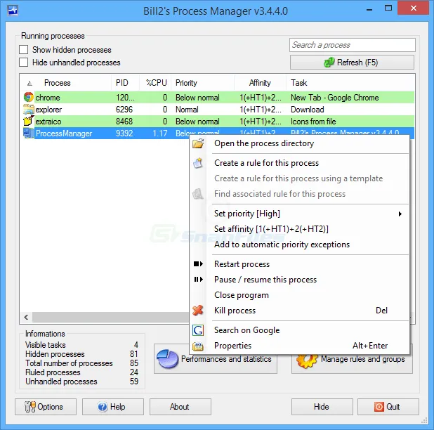 Bill2`s Process Manager Screenshot 1