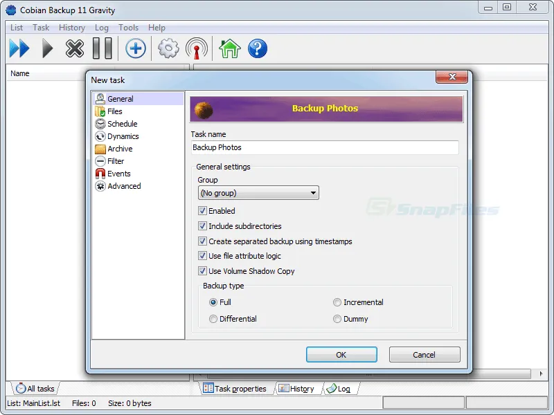 Cobian Backup Screenshot 2