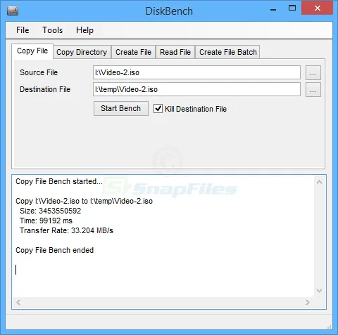 Disk Bench Screenshot 1