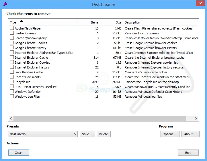 Disk Cleaner Screenshot 1