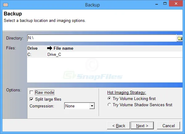 DriveImage XML (Private Edition) Screenshot 2