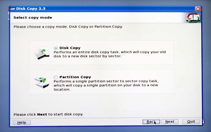 EaseUs Disk Copy Screenshot 1