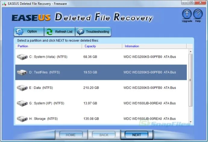 EaseUS Deleted File Recovery Screenshot 1