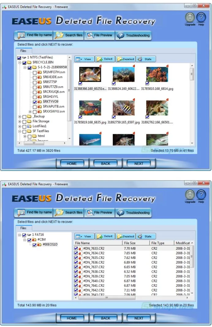 EaseUS Deleted File Recovery Screenshot 2