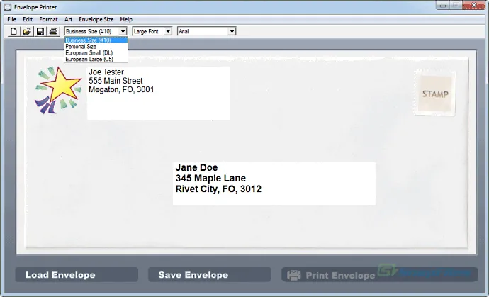 Envelope Printer Lite Screenshot 1