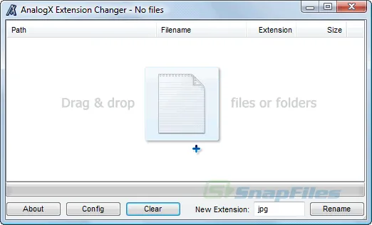 AnalogX Extension Changer Screenshot 1