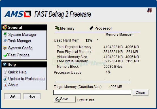 Fast Defrag Standard Screenshot 1