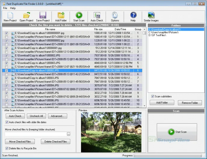 Fast Duplicate File Finder Screenshot 1