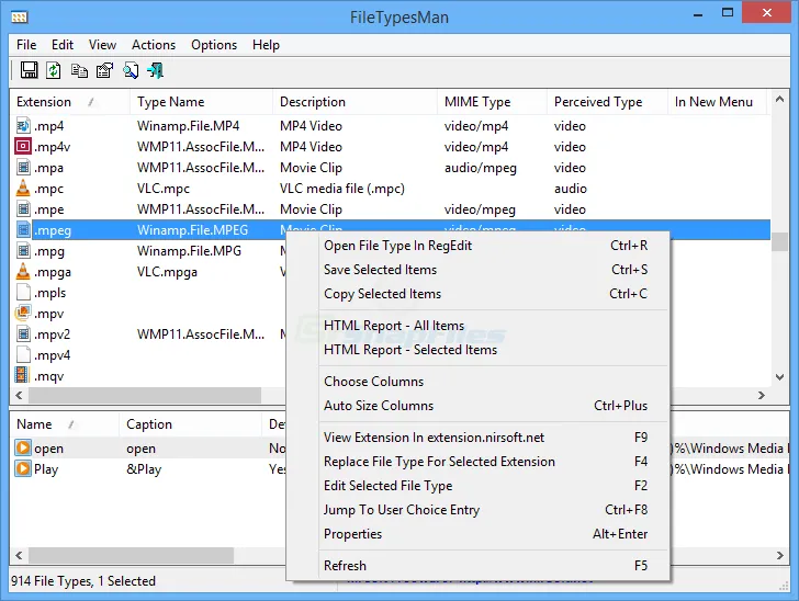 FileTypesMan Screenshot 1