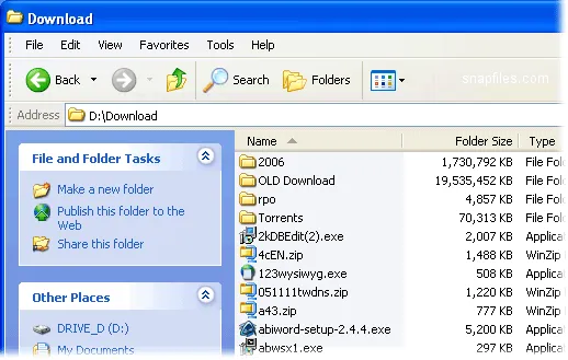 Folder Size Screenshot 1