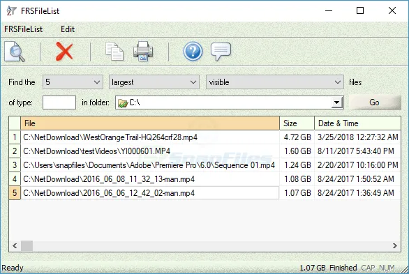 FRSFileList Screenshot 1