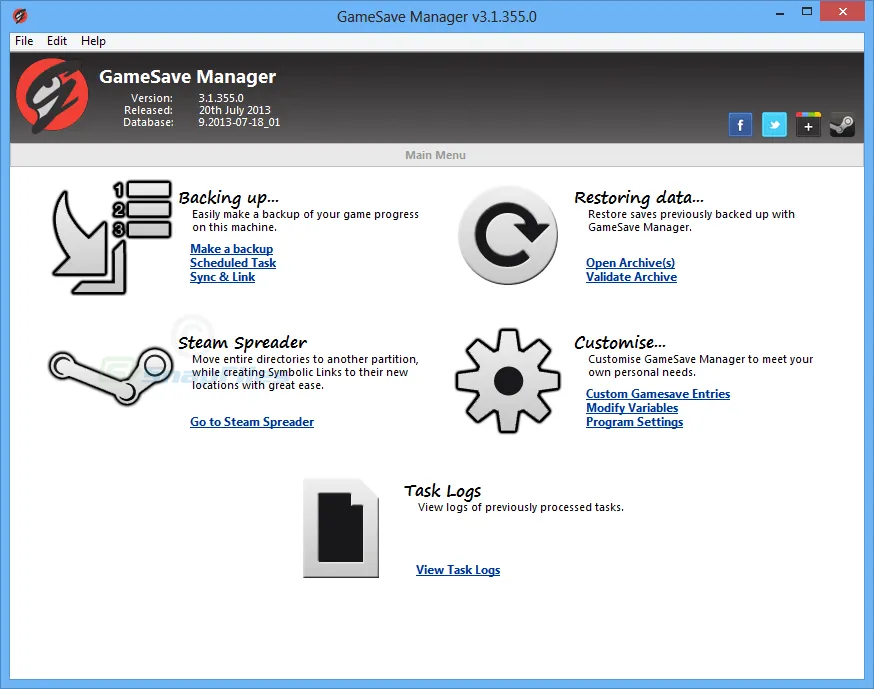 GameSave Manager Screenshot 1