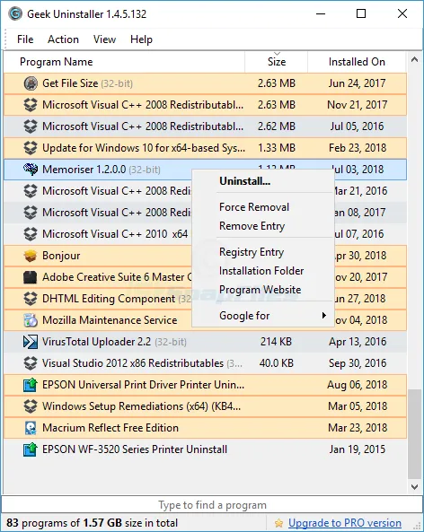 Geek Uninstaller Screenshot 1
