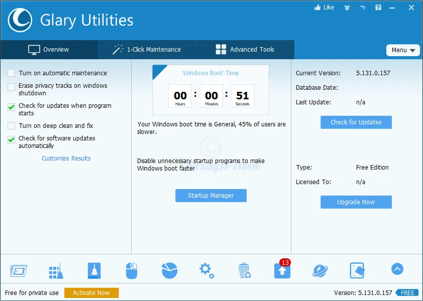 Glary Utilities Free Screenshot 1