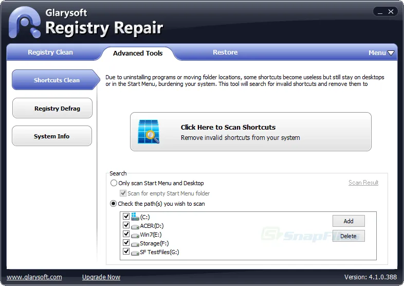 Glary Registry Repair Screenshot 2