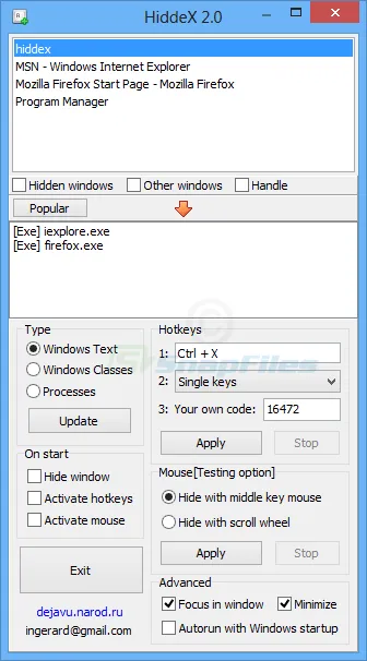 HiddeX Screenshot 1