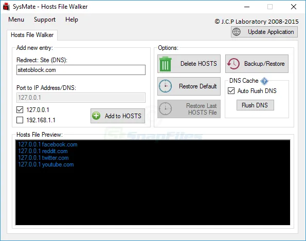 SysMate Hosts File Walker Screenshot 1