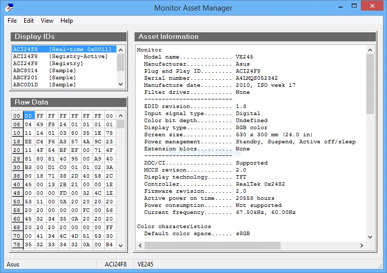 Monitor Asset Manager Screenshot 1