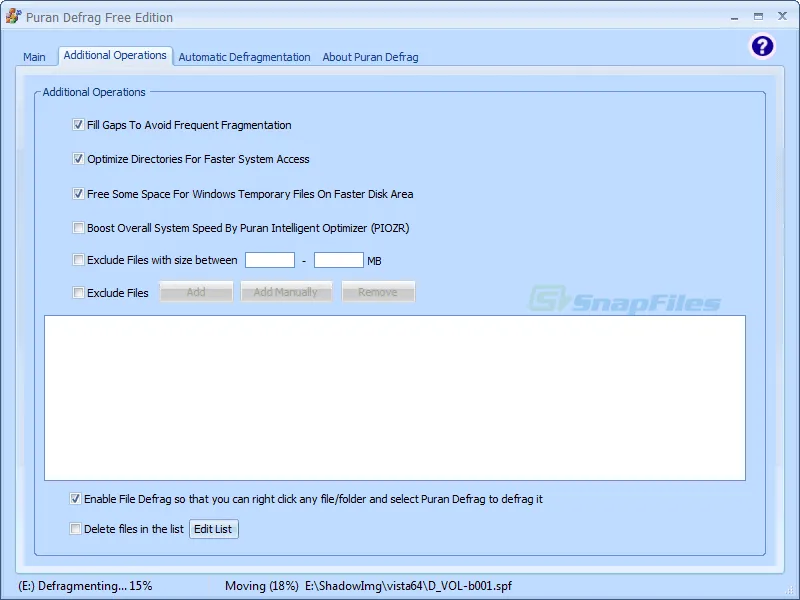 Puran Defrag Screenshot 2