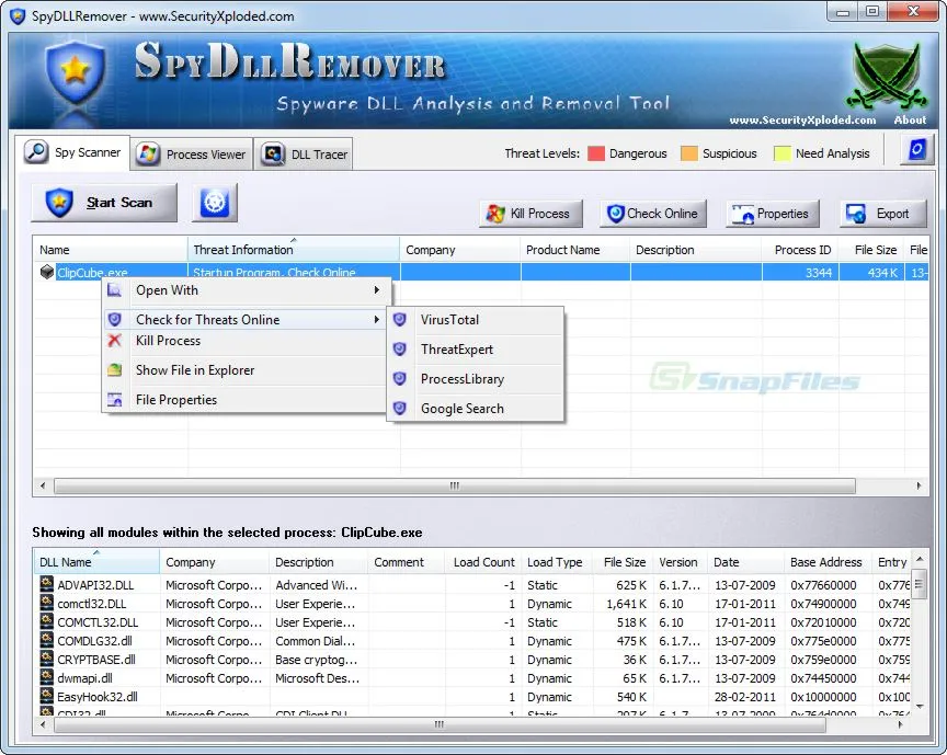 SpyDllRemover Screenshot 1