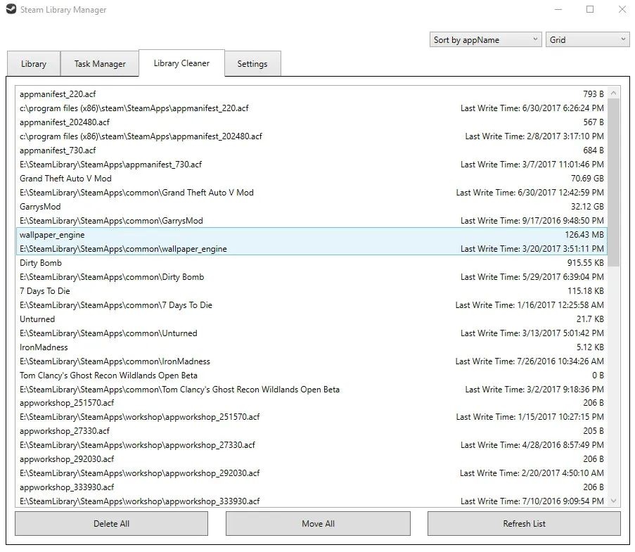 Steam Library Manager Screenshot 2