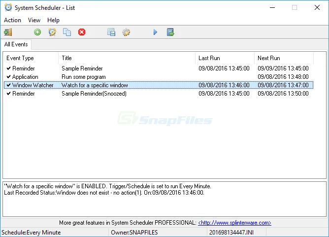 System Scheduler Screenshot 1