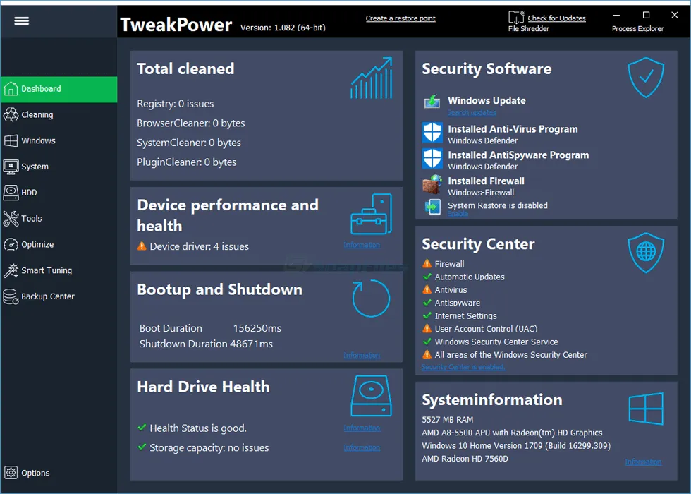 TweakPower Screenshot 1