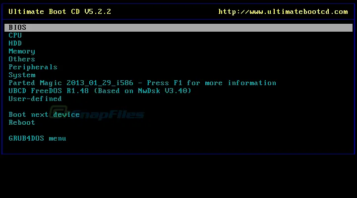 Ultimate Boot CD Screenshot 1