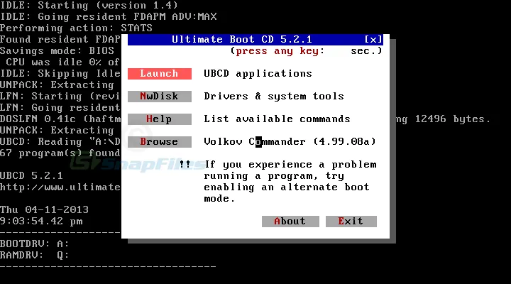 Ultimate Boot CD Screenshot 2