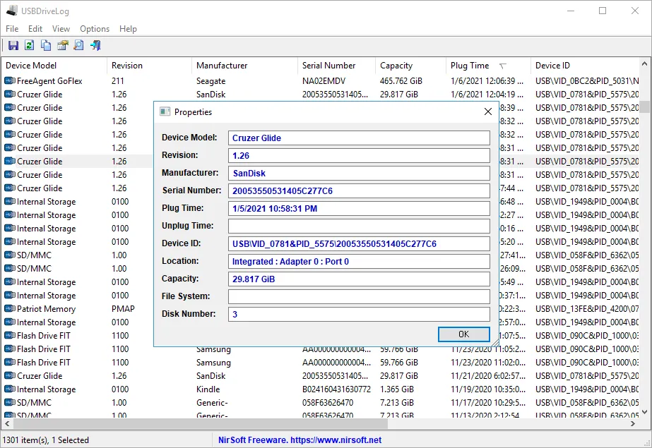 USBDriveLog Screenshot 2