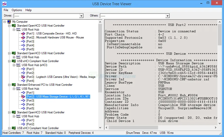 USB Device Tree Viewer Screenshot 1