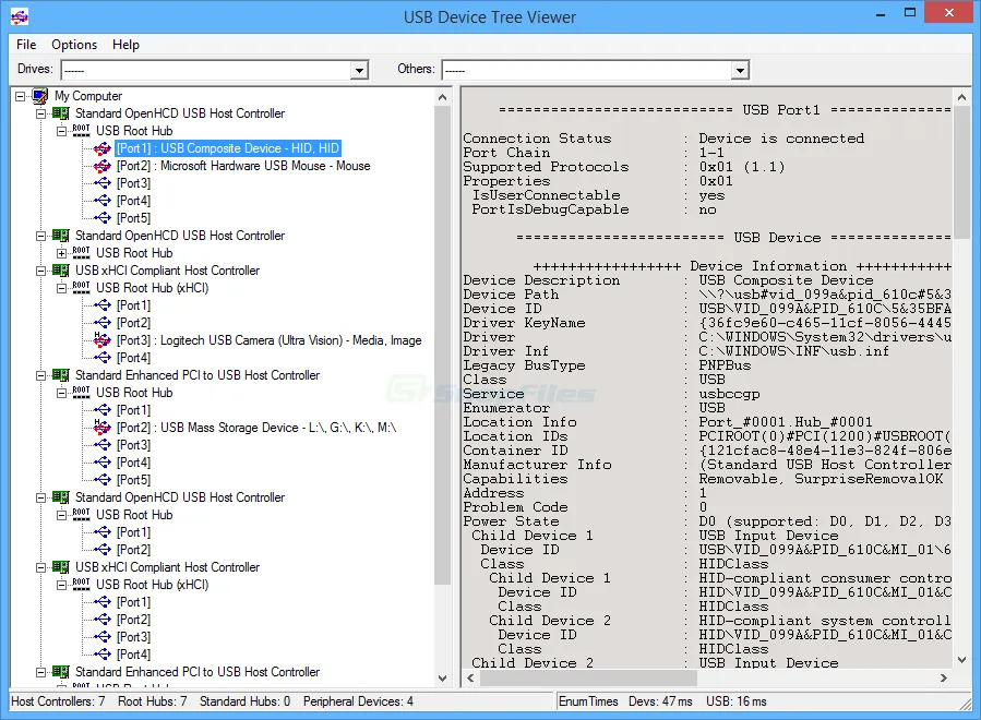 USB Device Tree Viewer Screenshot 2