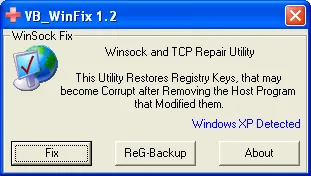 WinSock XP Fix Screenshot 1