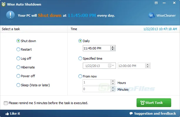 Wise Auto Shutdown Screenshot 1