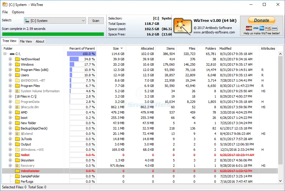 WizTree Screenshot 1